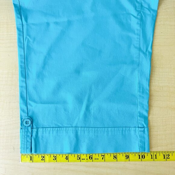 Christopher & Banks Women's Blue Capris Size 10 Stretch Mid Rise Straight Leg - Picture 12 of 12